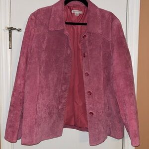 Vintage Pink Pendleton Suede Jacket XL